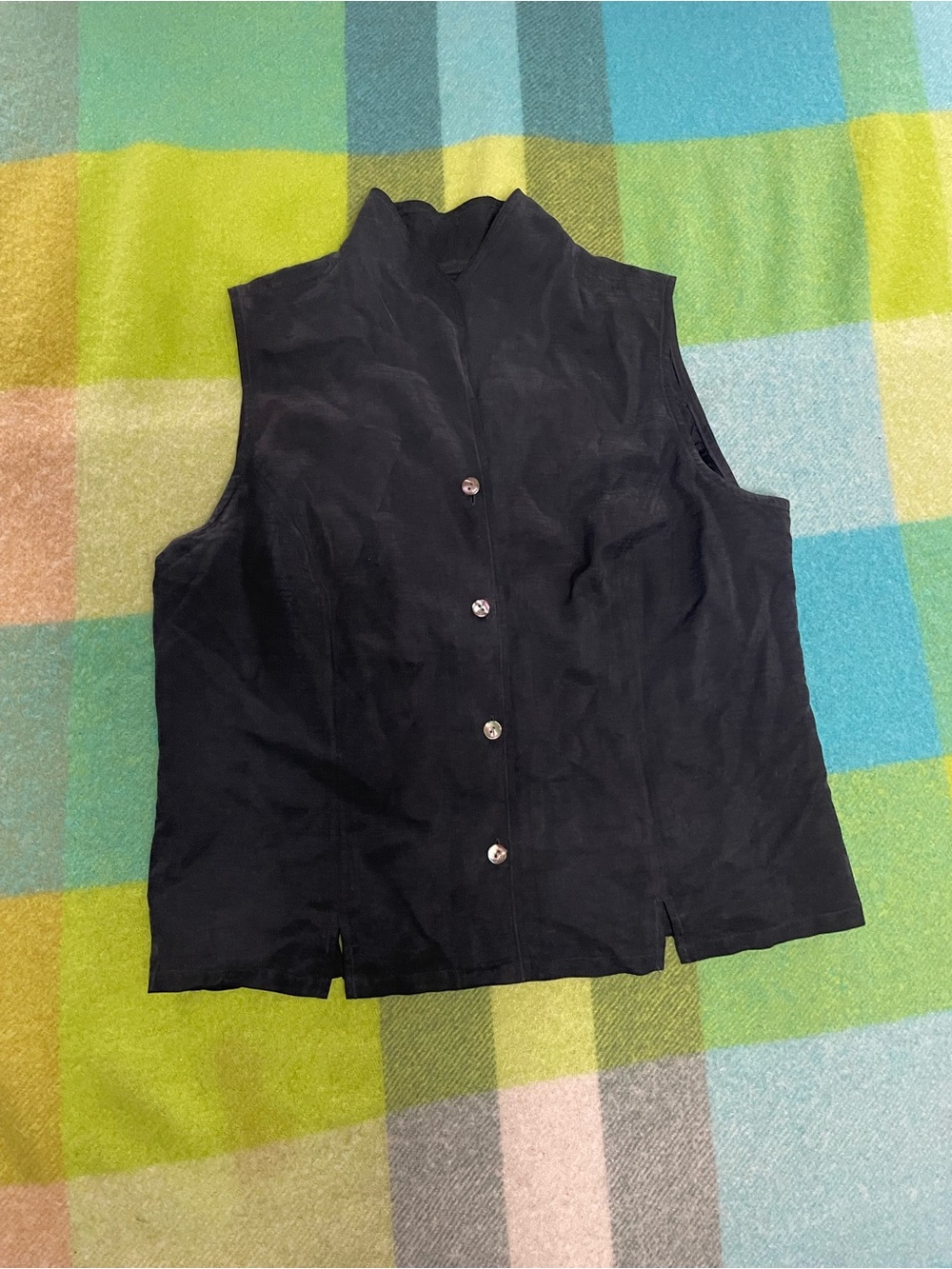 Tommy Bahama black silk vest #silk #vest